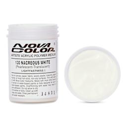 Nova Color Artists’ Acrylic Polymer Paint - Nacreous White Pearl, 118 ml Jar