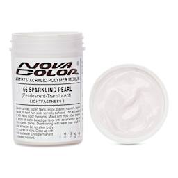 Nova Color Artists’ Acrylic Polymer Paint - Sparkling Pearl, 118 ml Jar