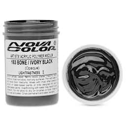 Nova Color Artists’ Acrylic Polymer Paint - Bone/Ivory Black, 118 ml Jar