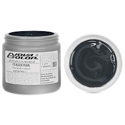 Nova Color Artists’ Acrylic Polymer Paint - Black Pearl, 473 ml Jar