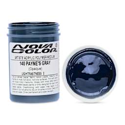 Nova Color Artists’ Acrylic Polymer Paint - Payne's Gray, 118 ml Jar