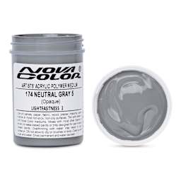 Nova Color Artists’ Acrylic Polymer Paint - Neutral Gray 5, 118 ml Jar