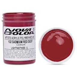 Nova Color Artists’ Acrylic Polymer Paint - Cadmium Red Deep, 118 ml Jar