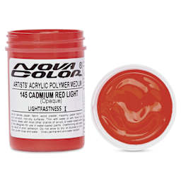  Nova Color Artists’ Acrylic Polymer Paint - Cadmium Red Light, 118 ml Jar