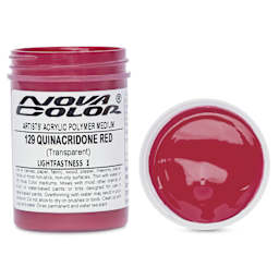 Nova Color Artists’ Acrylic Polymer Paint - Quinacridone Red, 118 ml Jar