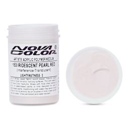 Nova Color Artists’ Acrylic Polymer Paint - Iridescent Pearl Red, 118 ml Jar