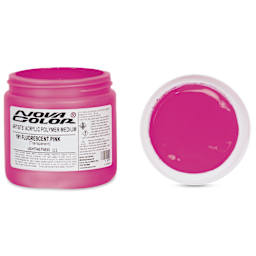 Nova Color Artists’ Acrylic Polymer Paint - Fluorescent Pink, 473 ml Jar