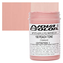 Nova Color Artists’ Acrylic Polymer Paint - Peach Tone, 118 ml Jar and swatch