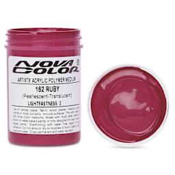 Nova Color Artists’ Acrylic Polymer Paint - Ruby Pearl, 118 ml Jar