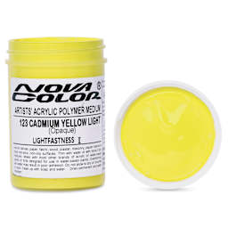 Nova Color Artists’ Acrylic Polymer Paint - Cadmium Yellow Light, 118 ml Jar 