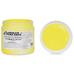 Nova Color Artists’ Acrylic Polymer Paint - Cadmium Yellow Light, 473 ml Jar