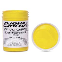 Nova Color Artists’ Acrylic Polymer Paint - Cadmium Yellow Medium, 118 ml Jar