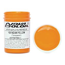 Nova Color Artists’ Acrylic Polymer Paint - Indian Yellow Azo, 118 ml Jar
