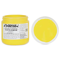 Nova Color Artists’ Acrylic Polymer Paint - Azo Yellow Medium, 473 ml Jar