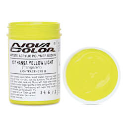 Nova Color Artists’ Acrylic Polymer Paint - Hansa Yellow Light, 118 ml Jar