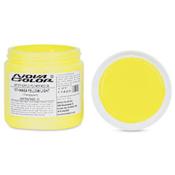 Nova Color Artists’ Acrylic Polymer Paint - Hansa Yellow Light, 473 ml Jar