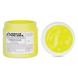 Nova Color Artists’ Acrylic Polymer Paint - Bismuth Yellow, 473 ml Jar