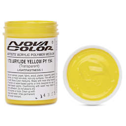 Nova Color Artists’ Acrylic Polymer Paint -  Arylide Yellow (PY194), 118 ml Jar