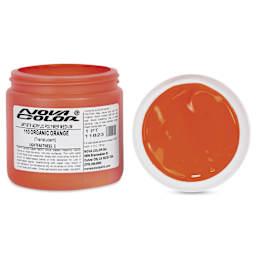 Nova Color Artists’ Acrylic Polymer Paint - Organic Pyrrole Orange, 473 ml Jar