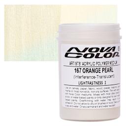 Nova Color Artists’ Acrylic Polymer Paint - Orange Pearl, 118 ml Jar