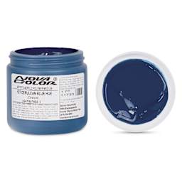 Nova Color Artists’ Acrylic Polymer Paint - Cerulean Blue Hue, 473 ml Jar