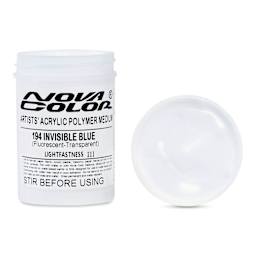Nova Color Artists’ Acrylic Polymer Paint - Fluorescent Invisible Blue, 118 ml Jar