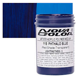 Nova Color Artists’ Acrylic Polymer Paint - Phthalo Blue Red Shade, 118 ml Jar