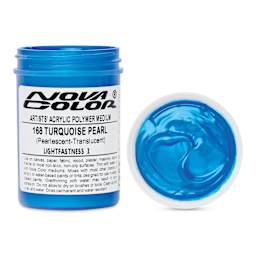 Nova Color Artists’ Acrylic Polymer Paint - Turquoise Pearl, 118 ml Jar
