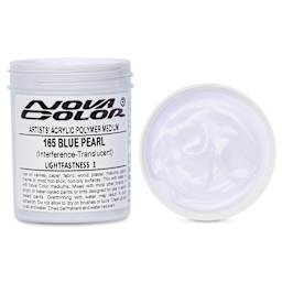 Nova Color Artists’ Acrylic Polymer Paint - Blue Pearl, 118 ml Jar