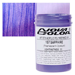 Nova Color Artists’ Acrylic Polymer Paint - Sapphire Pearl, 118 ml Jar