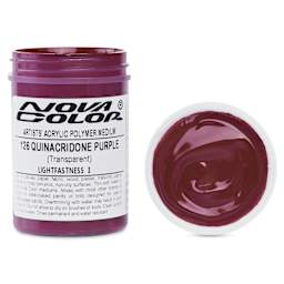 Nova Color Artists’ Acrylic Polymer Paint - Quinacridone Purple, 118 ml Jar