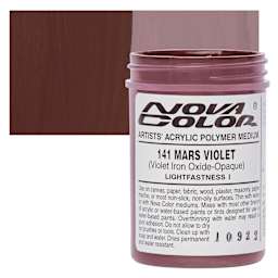 Nova Color Artists’ Acrylic Polymer Paint - Mars Iron Oxide Violet, 118 ml Jar and swatch