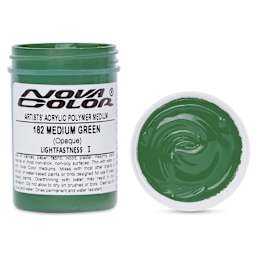 Nova Color Artists’ Acrylic Polymer Paint - Medium Green, 118 ml Jar