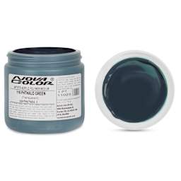 Nova Color Artists’ Acrylic Polymer Paint - Phthalo Green, 473 ml Jar