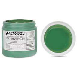 Nova Color Artists’ Acrylic Polymer Paint - Permanent Green Light, 473 ml Jar