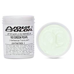 Nova Color Artists’ Acrylic Polymer Paint -  Green Pearl, 118 ml Jar