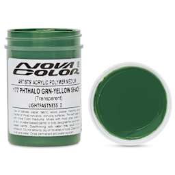 Nova Color Artists’ Acrylic Polymer Paint - Phthalo Green Yellow Shade, 118 ml Jar