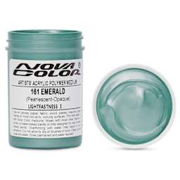 Nova Color Artists’ Acrylic Polymer Paint - Emerald Pearl, 118 ml Jar
