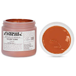 Nova Color Artists’ Acrylic Polymer Paint - Burnt Sienna, 473 ml Jar