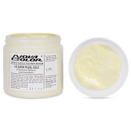 Nova Color Artists’ Acrylic Polymer Paint - Super Pearl Gold, 473 ml Jar