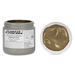 Nova Color Artists’ Acrylic Polymer Paint -  Antique Gold, 473 ml Jar