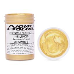 Nova Color Artists’ Acrylic Polymer Paint - Sun Gold, 118 ml Jar