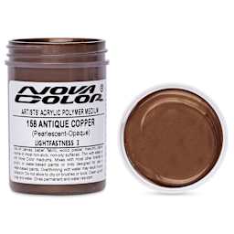 Nova Color Artists’ Acrylic Polymer Paint - Antique Copper, 118 ml Jar