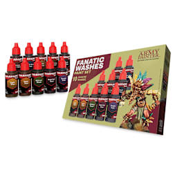 The Army Painter Warpaint Fanatic Acrylic Washes - Set of 10, Assorted Washes 18 ml