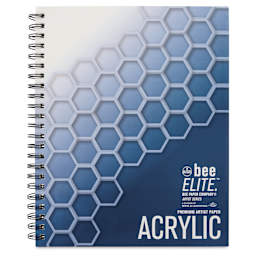 Bee Elite Spiralbound Acrylic Pad - 9" x 12", 140 lb, 24 Sheets, front
