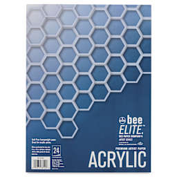 Bee Elite Tapebound Acrylic Pad - 9" x 12", 140 lb, 24 Sheets, front cover