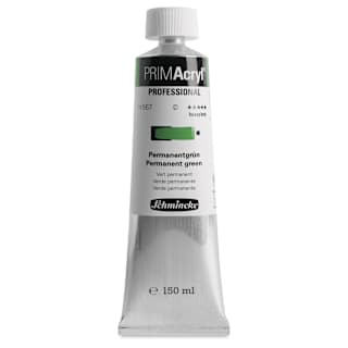 Schmincke Primacryl Professional Acrylic Paint - Permanent Green, 150 ml Tube