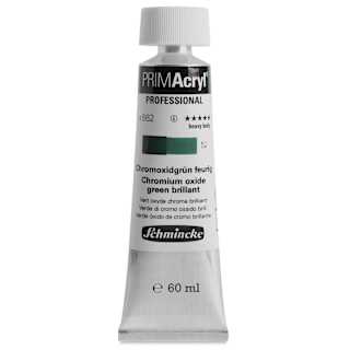 Schmincke Primacryl Professional Acrylic Paint - Chromium Oxide Green Brilliant, 60 ml Tube