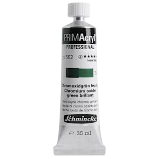 Schmincke Primacryl Professional Acrylic Paint - Chromium Oxide Green Brilliant, 35 ml Tube