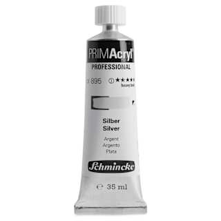 Schmincke Primacryl Professional Acrylic Paint - Silver, 35 ml Tube